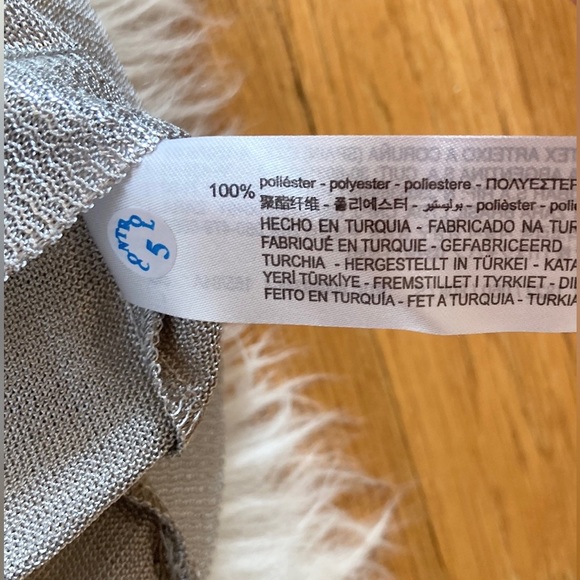 Zara Sheer Silver Foil Tank - Picture 9 of 10